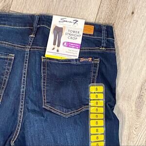 Seven7 Jeans Straight Tower Crop size 8 comfort stretch NWT